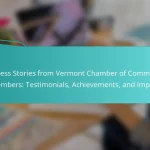 Success Stories from Vermont Chamber of Commerce Members: Testimonials, Achievements, and Impact